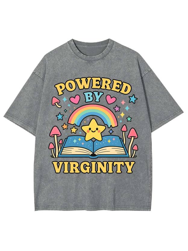 Powered By Virginity Washed Tshirt
