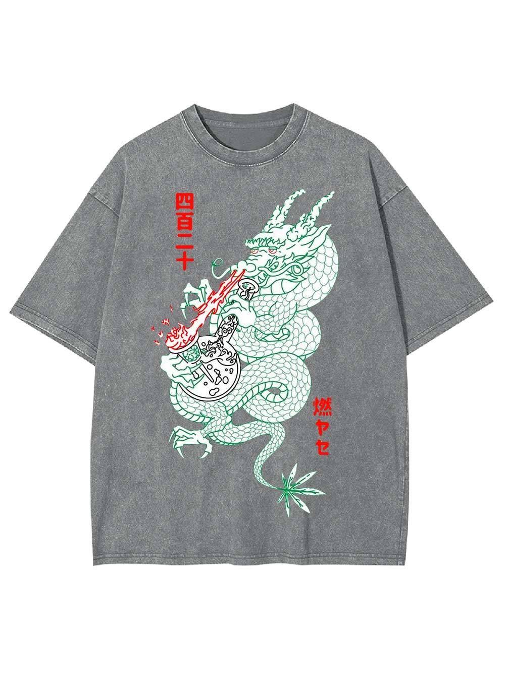 Dragon's Flame Washed Tshirt