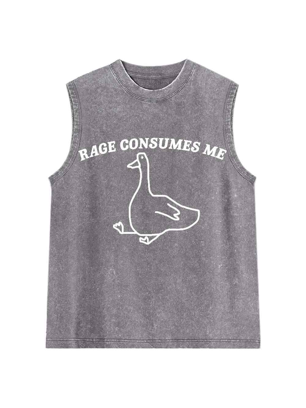 Rage Consumes Me Washed Tank Top