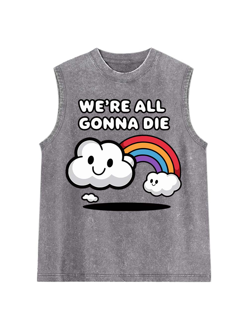 We're All Gonna Die Washed Tank Top