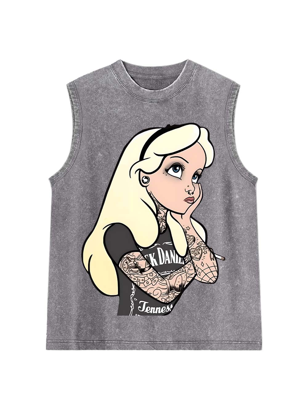Tattooed Girl Washed Tank Top