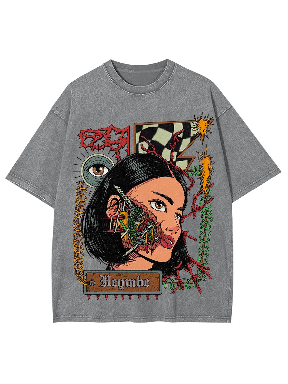 Fragmented Reality Washed Tshirt