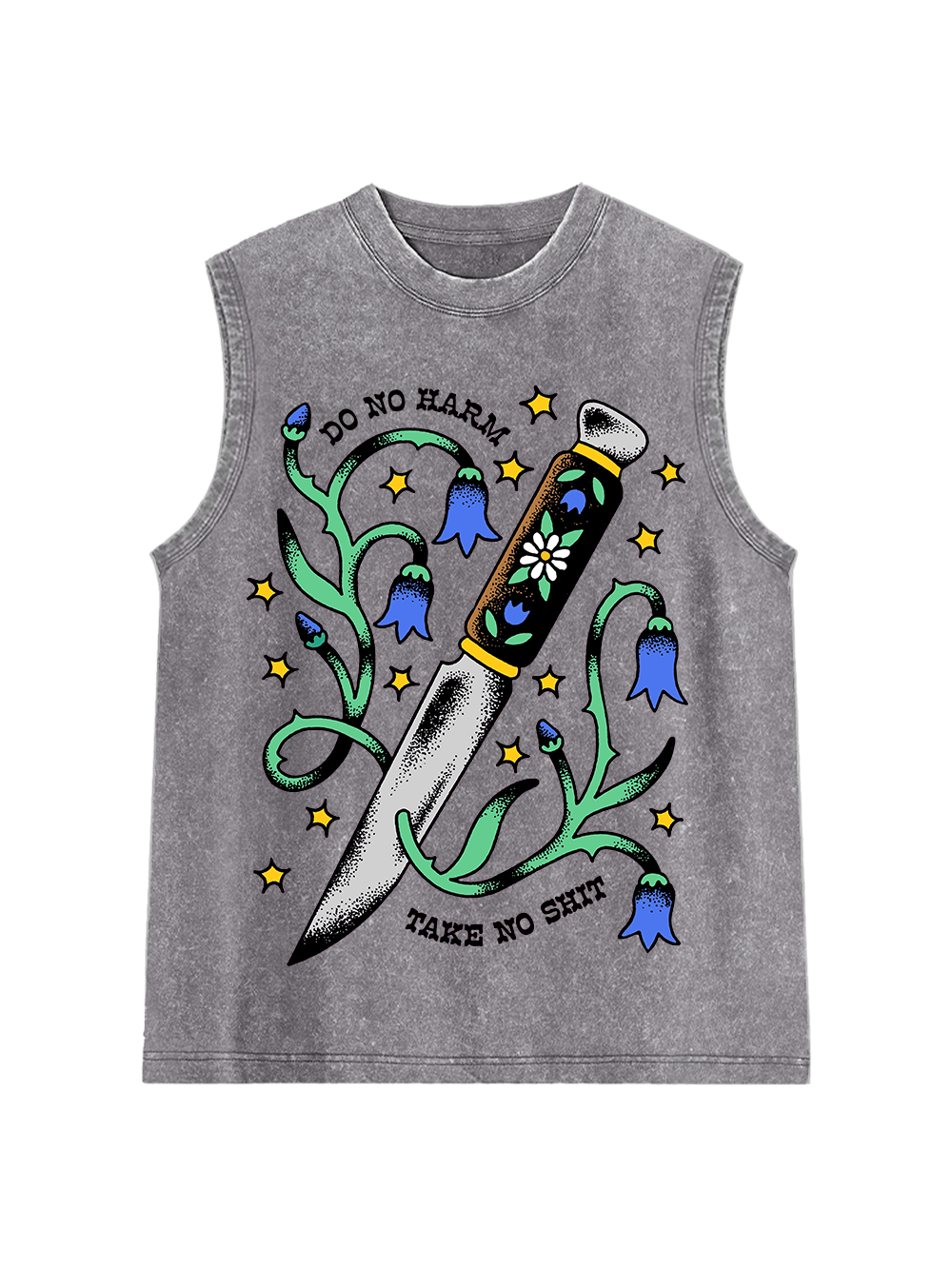 Do No Harm Take No Shit Washed Tank Top