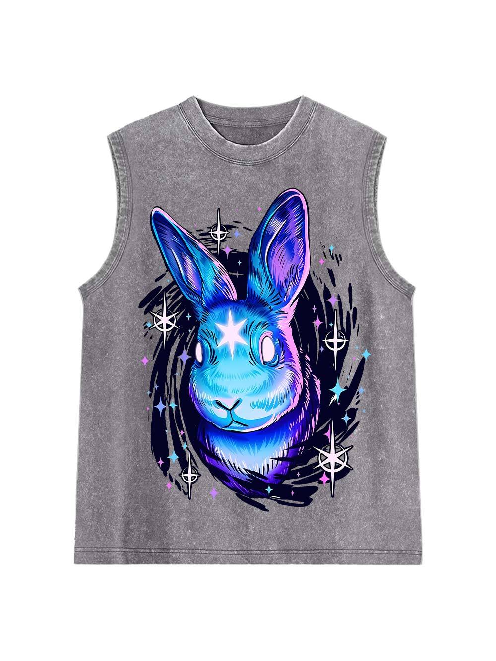 Black Rabbit Hole Washed Tank Top