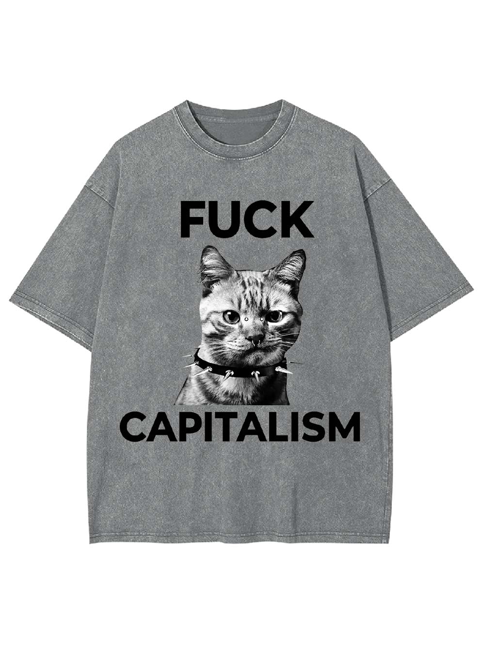 Rebel Cat Washed Tshirt
