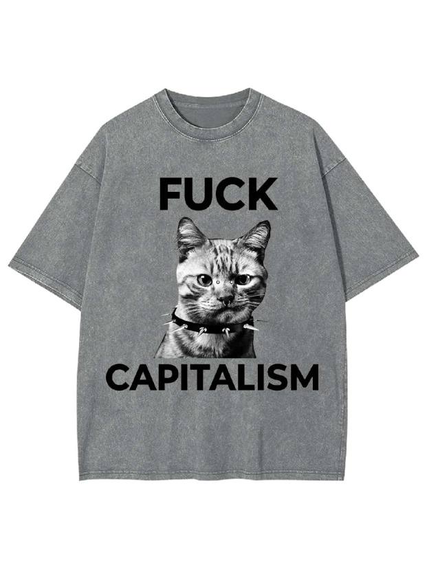 Rebel Cat Washed Tshirt
