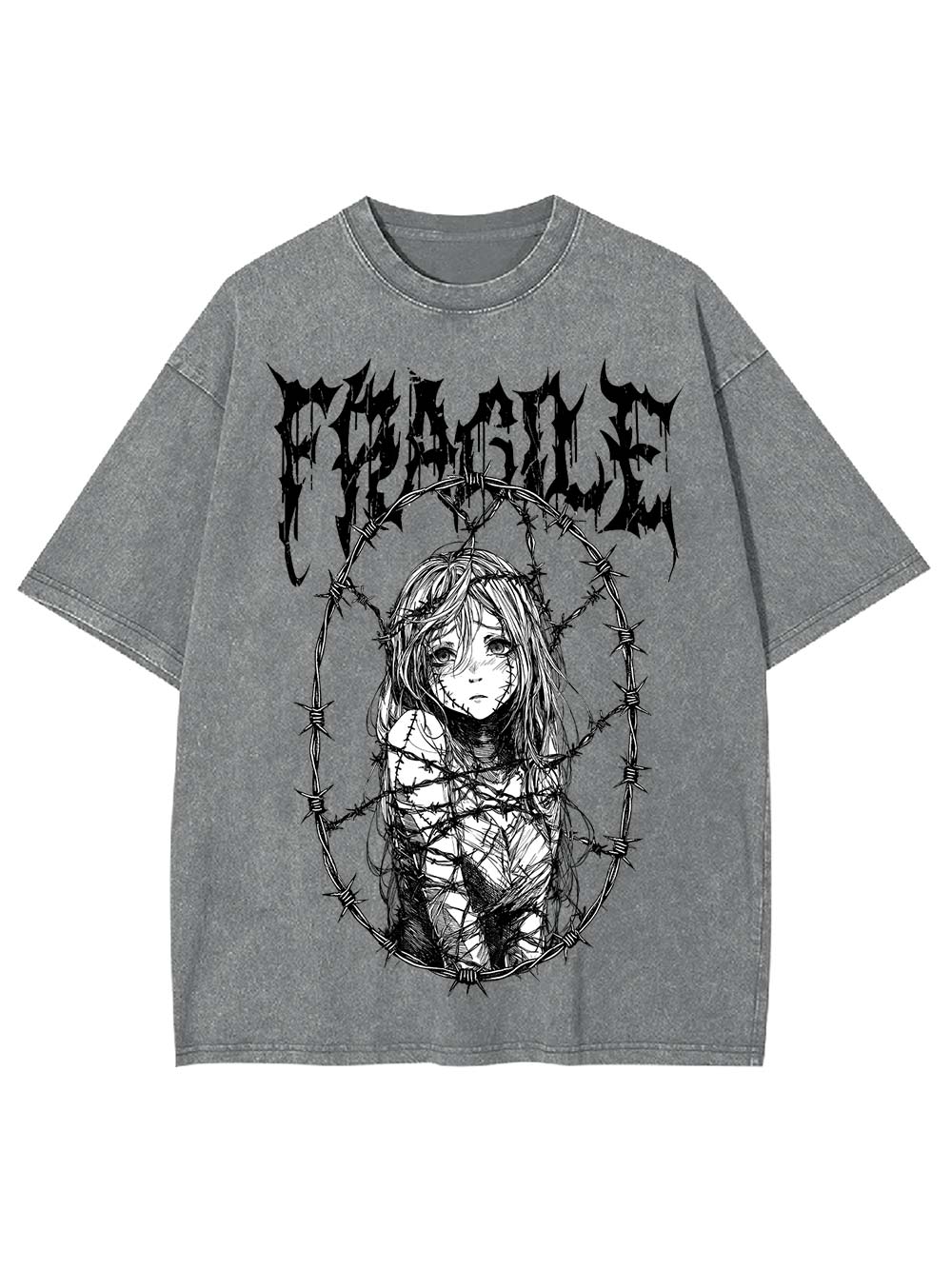Fragile Boundaries Washed Tshirt