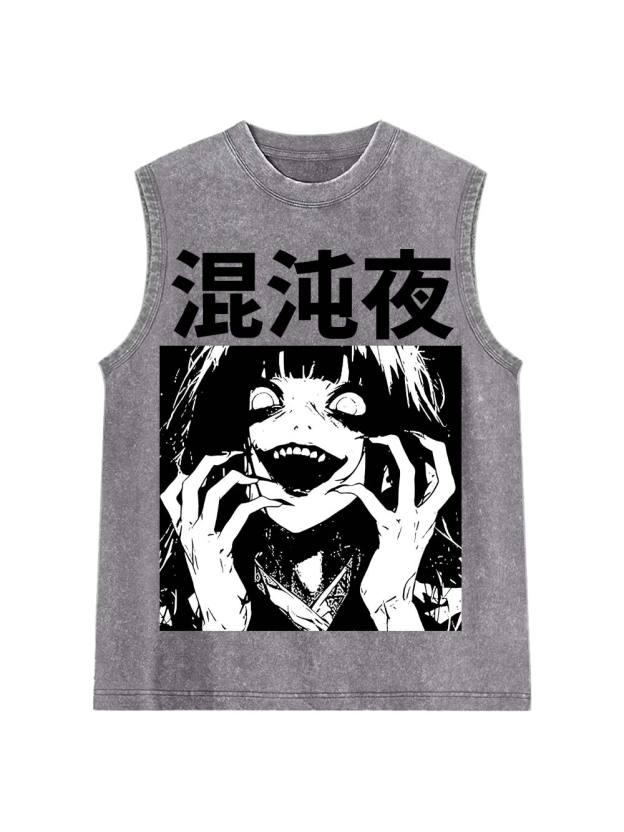 Chaotic Night Washed Tank Top