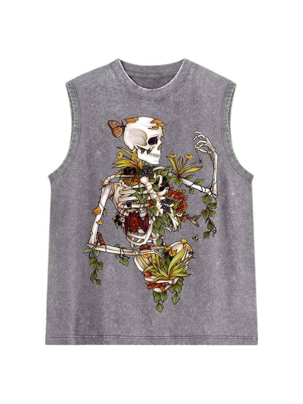 Floral Rebirth Washed Tank Top