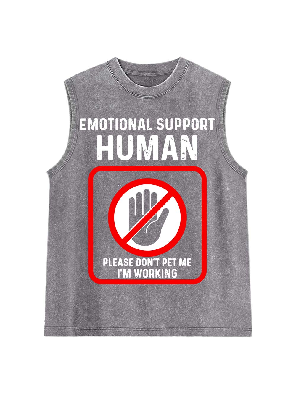 Emotional Support Human Washed Tank Top