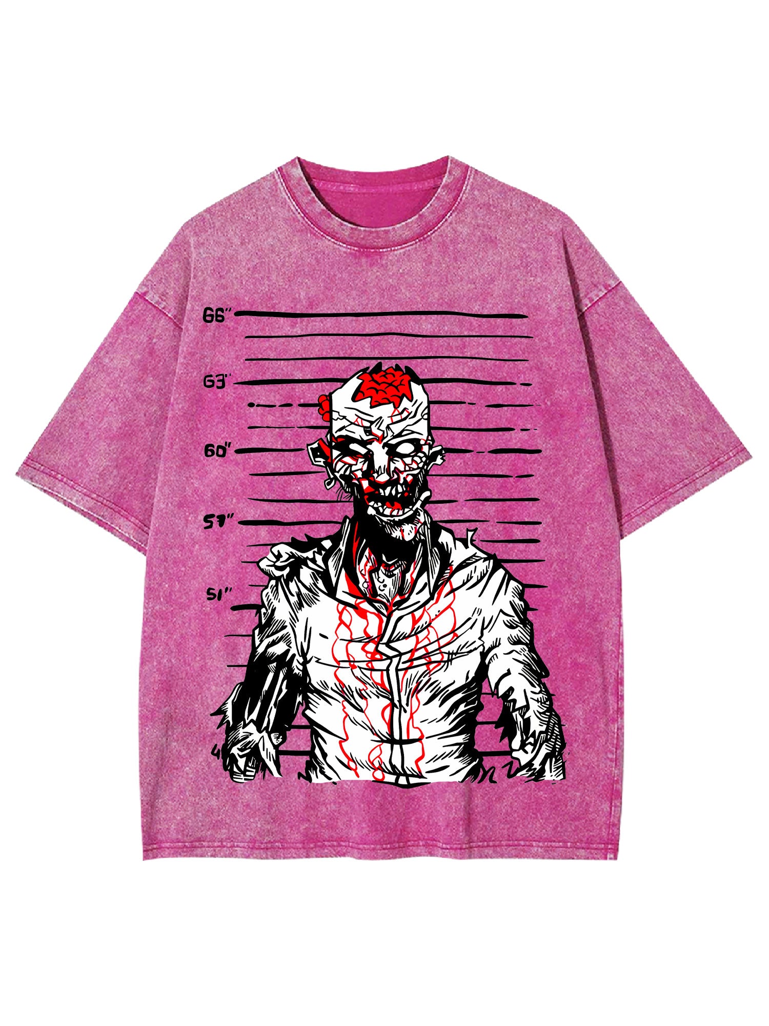 Zombie Mugshot Washed Tshirt