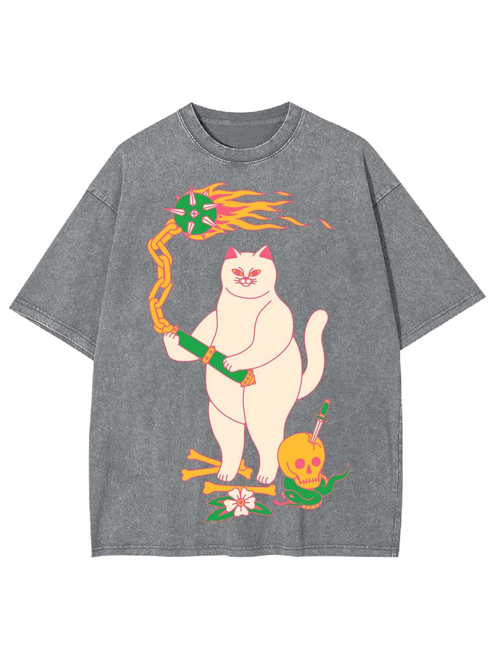 FEROCIOUS CAT WASHED TSHIRT