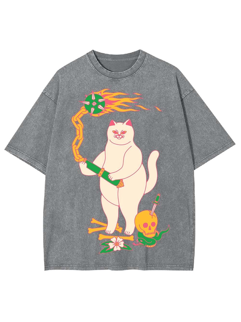 FEROCIOUS CAT WASHED TSHIRT