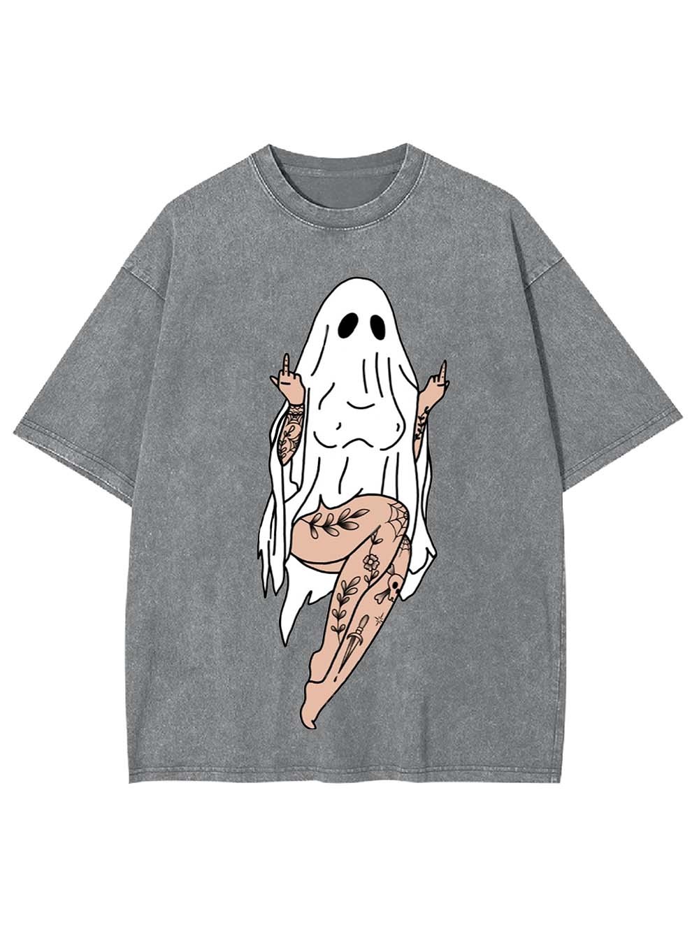 Tattooed Ghost Rebel Washed Tshirt
