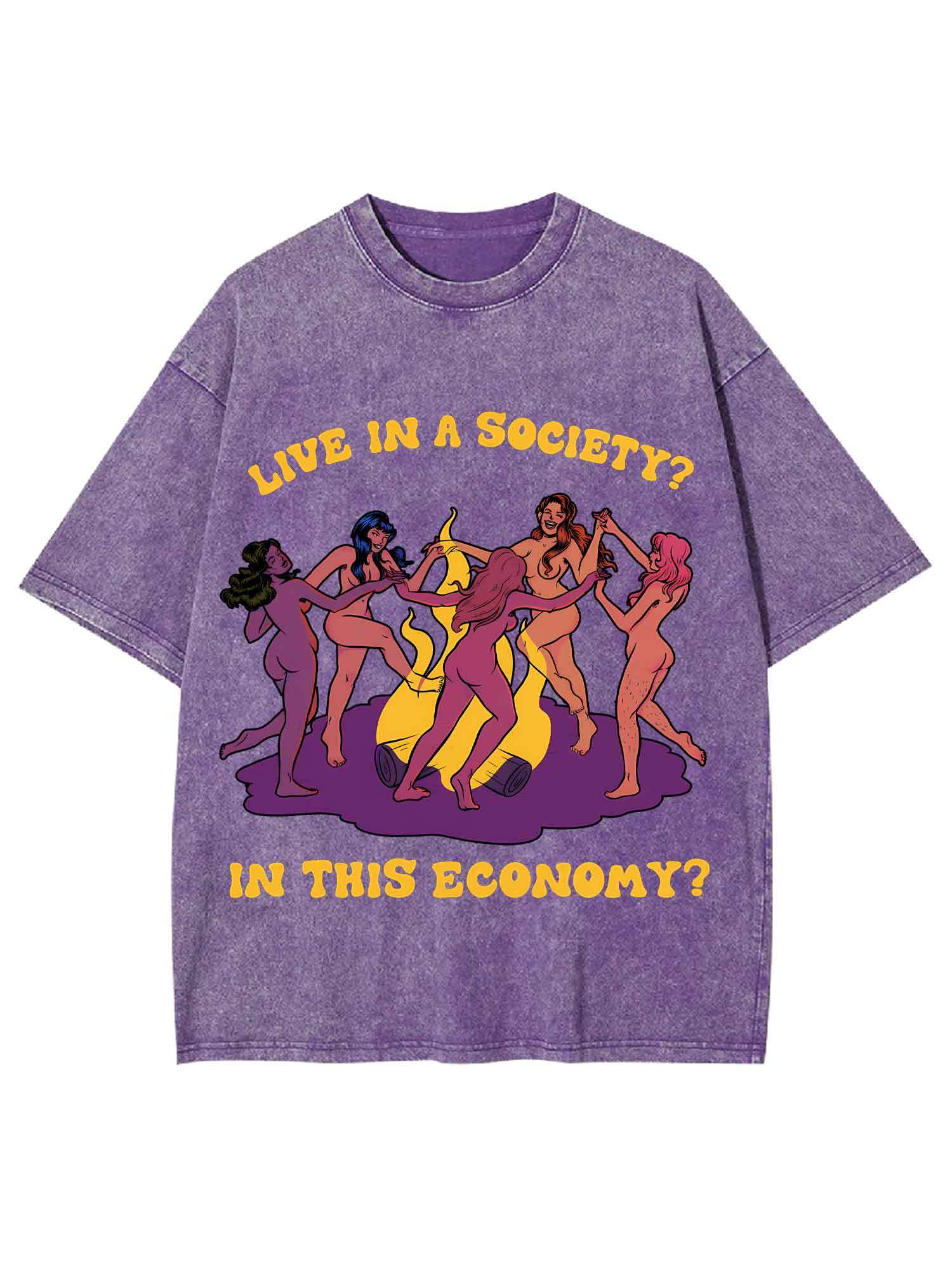 Live In A Society? Washed Tshirt