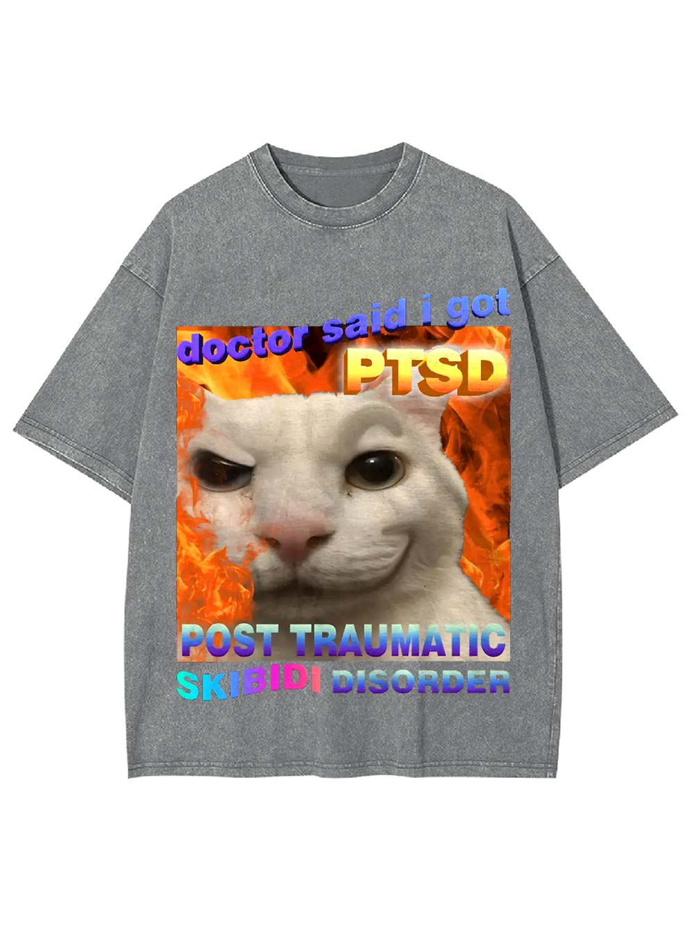 Post Traumatic Skibidi Disorder Washed Tshirt