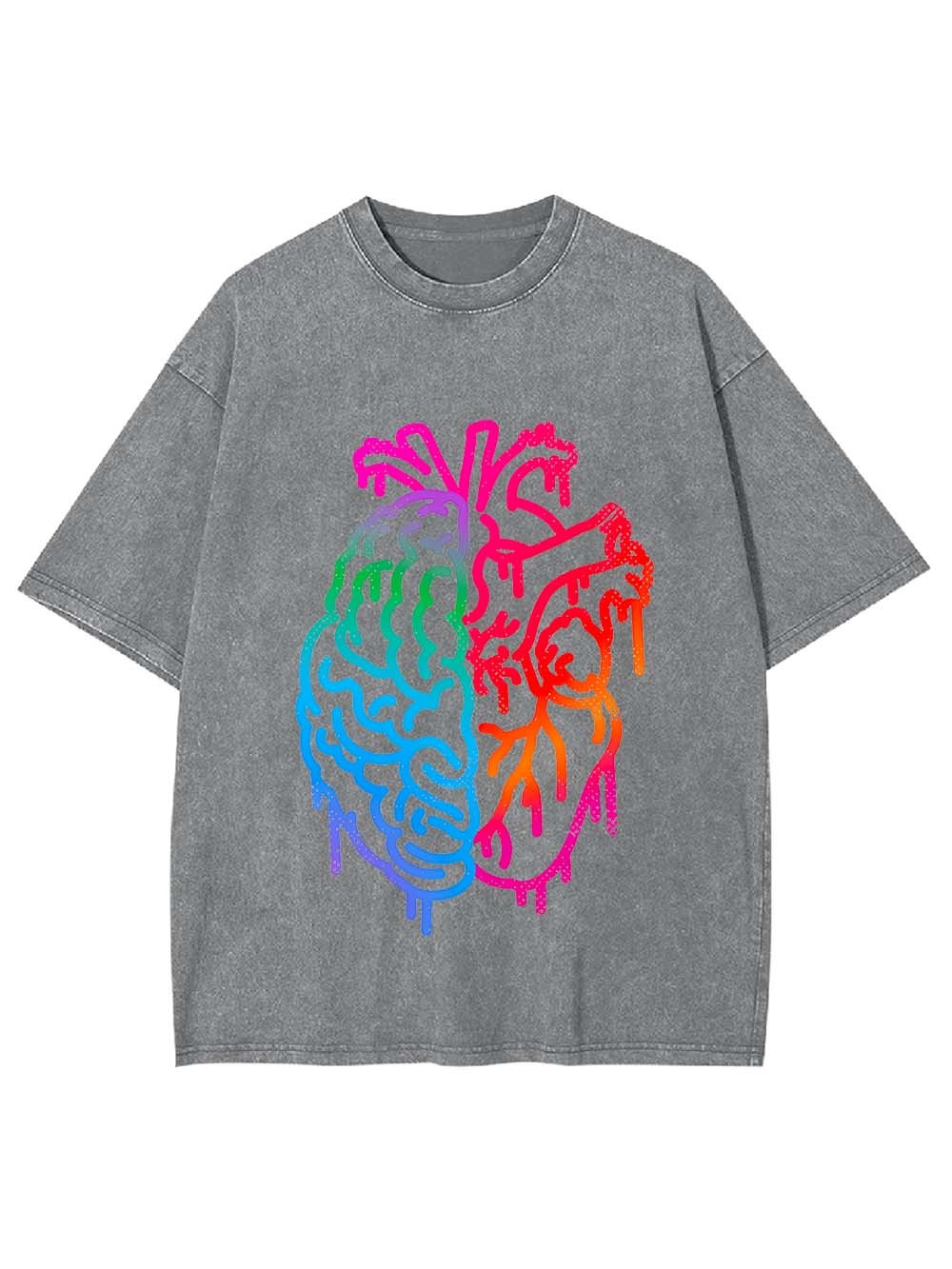 Heart vs Mind in Colors Washed Tshirt