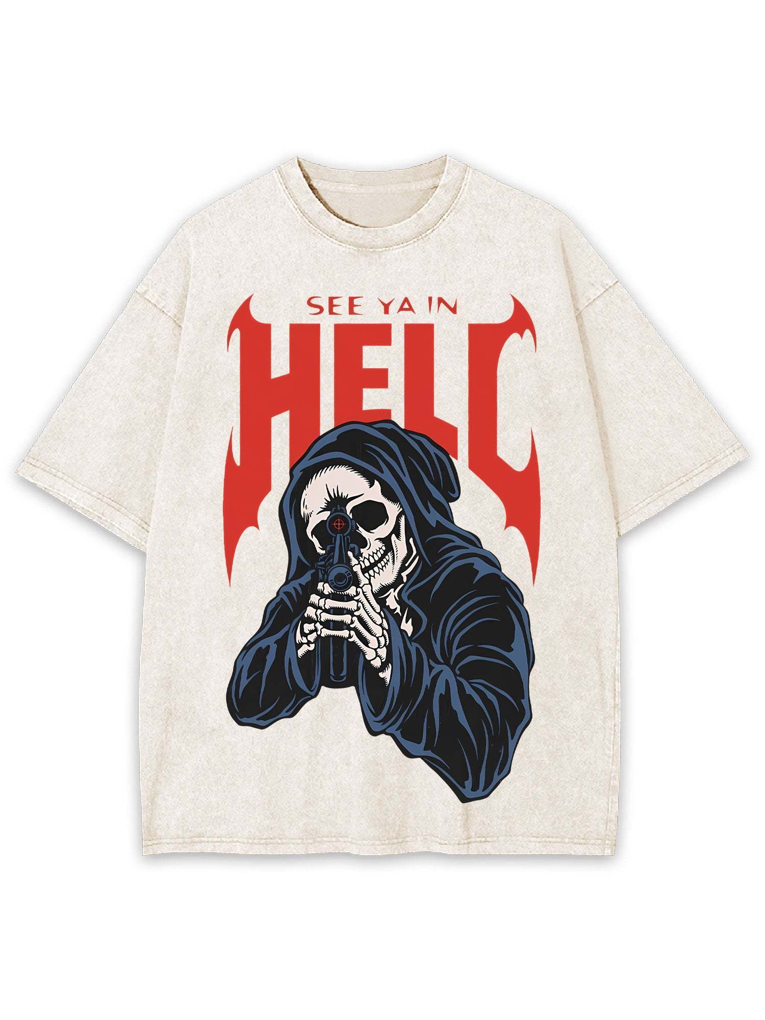 See Ya In Hell Washed Tshirt
