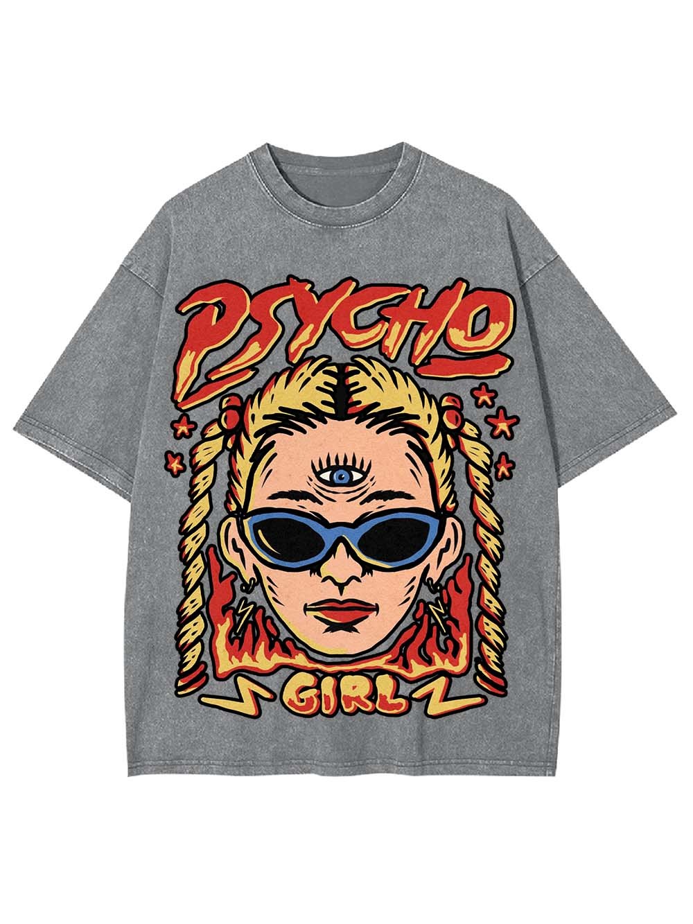 PSYCHO GIRL WASHED TSHIRT