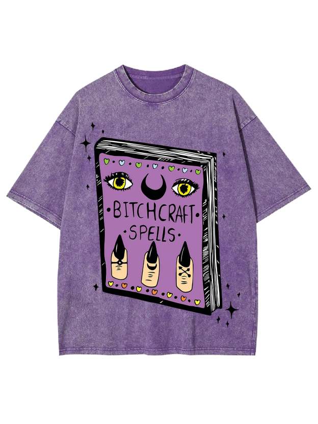 Bitchcraft Spells Washed Tshirt
