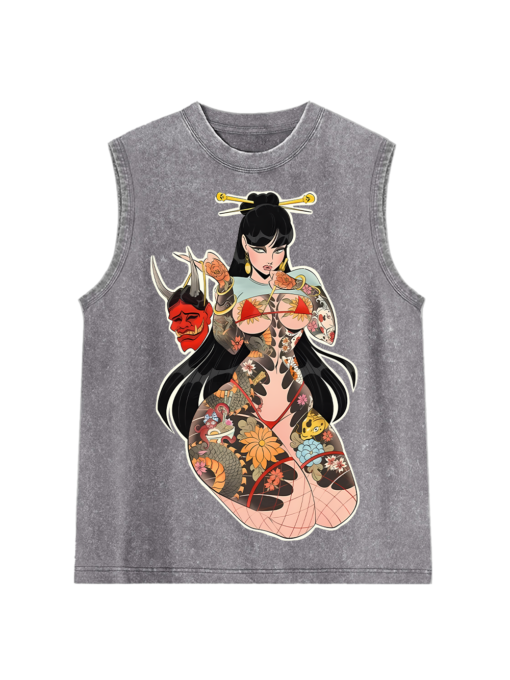 Tattooed Mystique Washed Tank Top