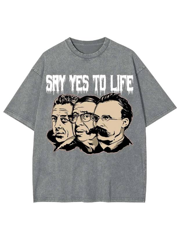 Say Yes to Life Washed Tshirt