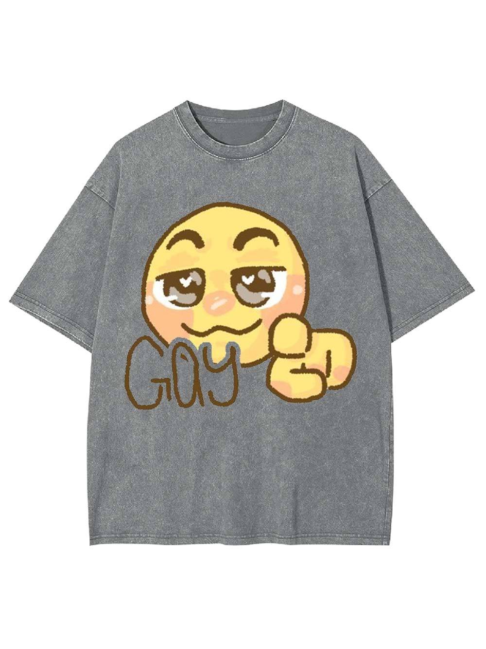 Playful Expression Washed Tshirt