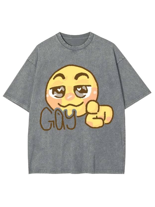 Playful Expression Washed Tshirt