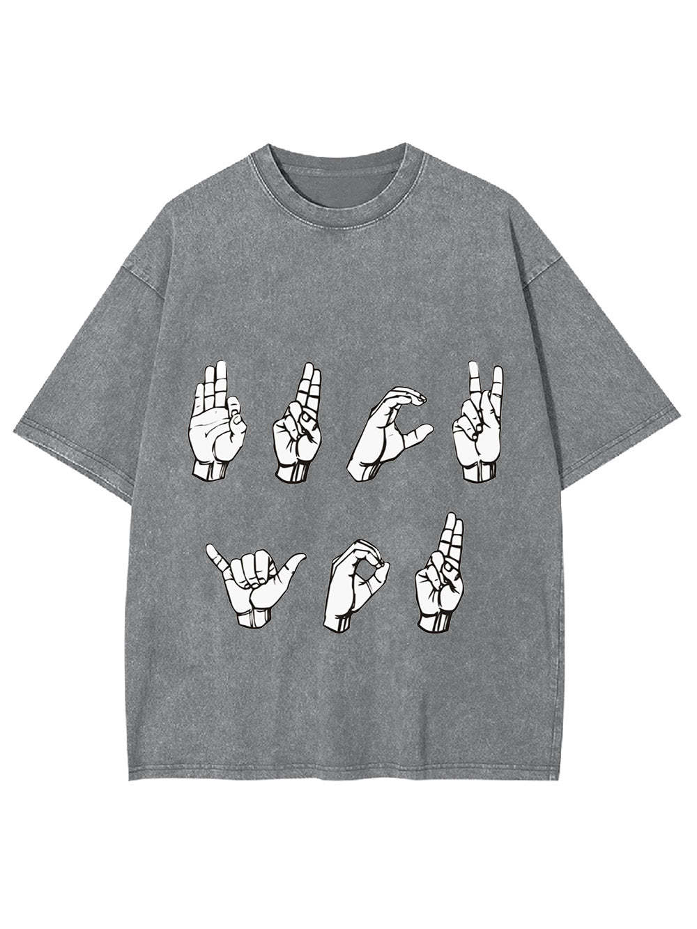 F*Ck You In Sign Language Rude Washed Tshirt