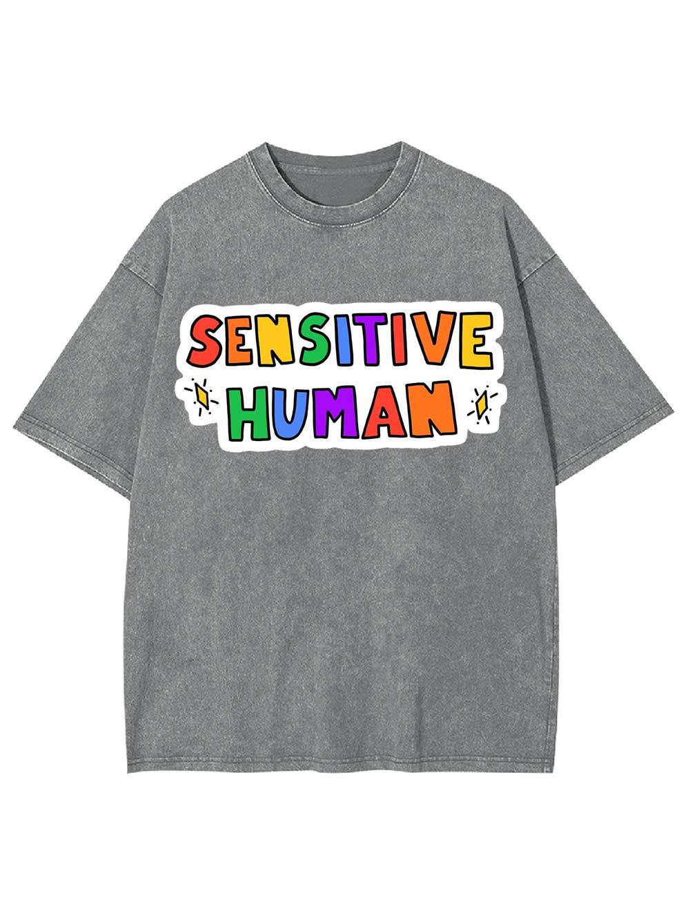 Sensitive Human Washed Tshirt