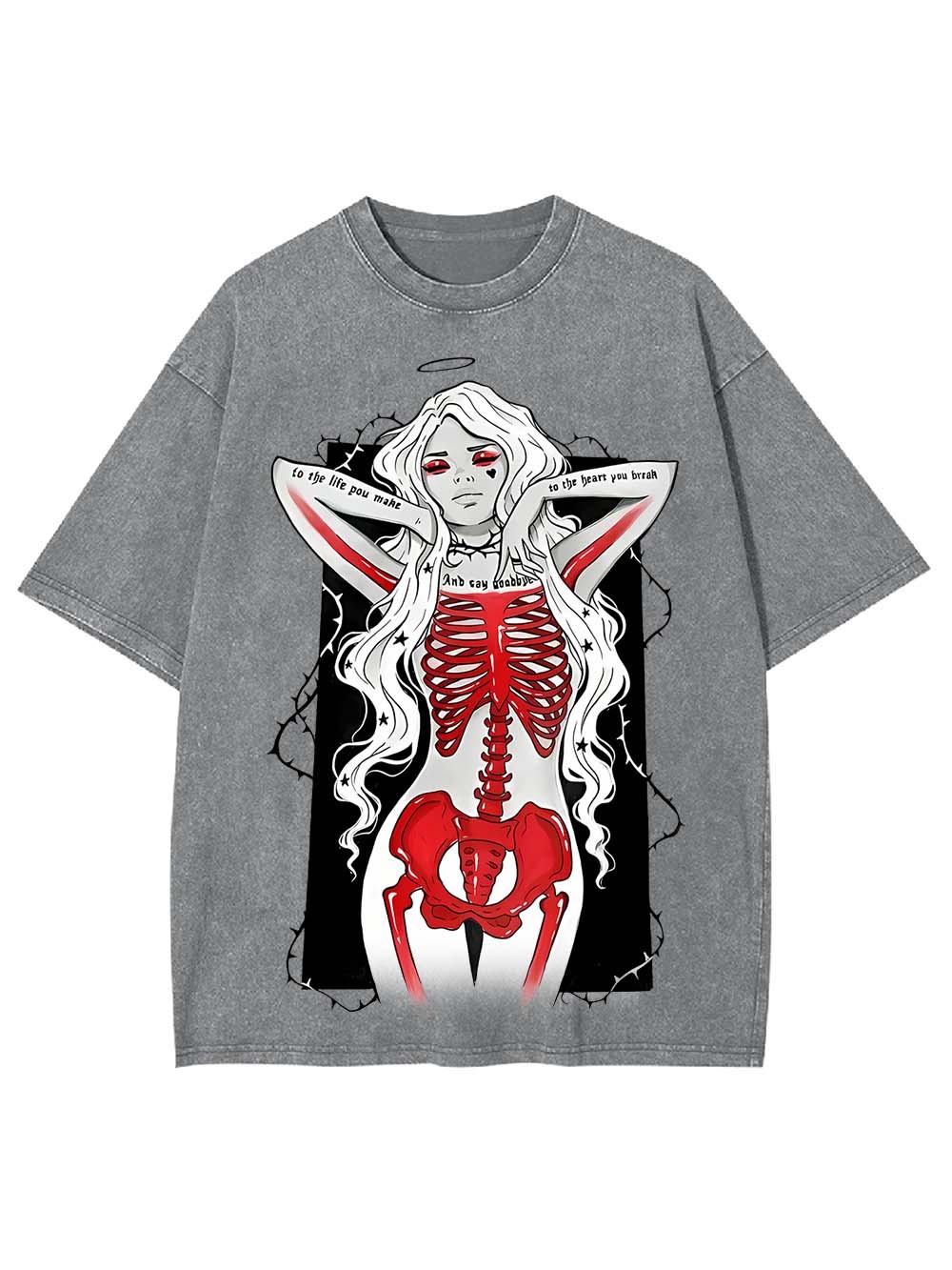 Angelic Skeleton Washed Tshirt