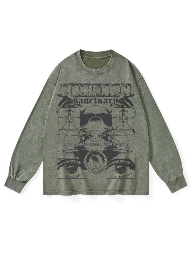 Sanctuarg Washed Long Sleeves-ClassyOutlaw