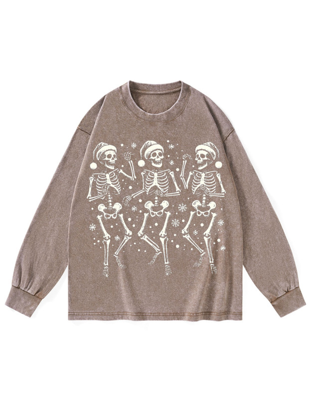 SKELETON WASHED LONG-SLEEVE TSHIRT