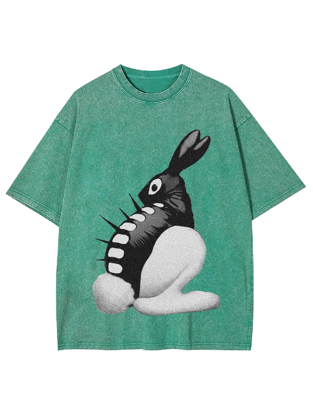 Spiked Bunny Washed Tshirt-ClassyOutlaw Sale