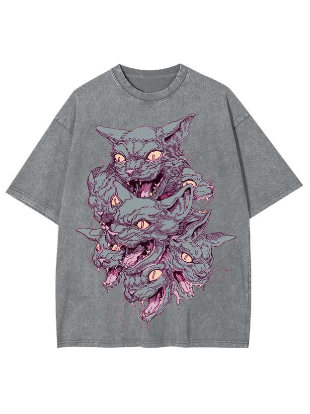 Multi-Headed Beast Washed Tshirt