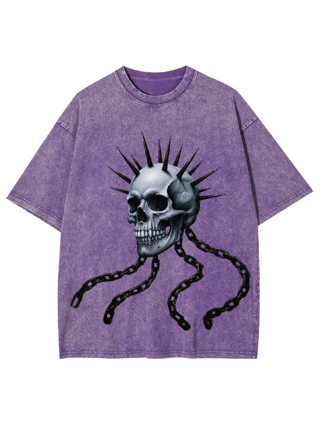 Chain Skull Washed Tshirt