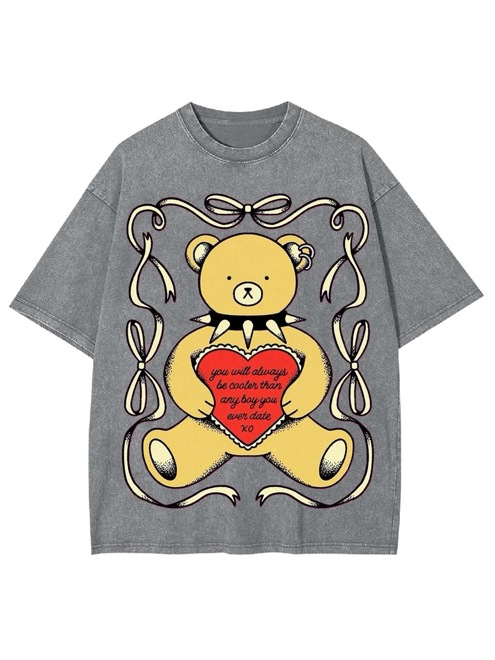 LOVE FROM THE REBEL BEAR WASHED TSHIRT