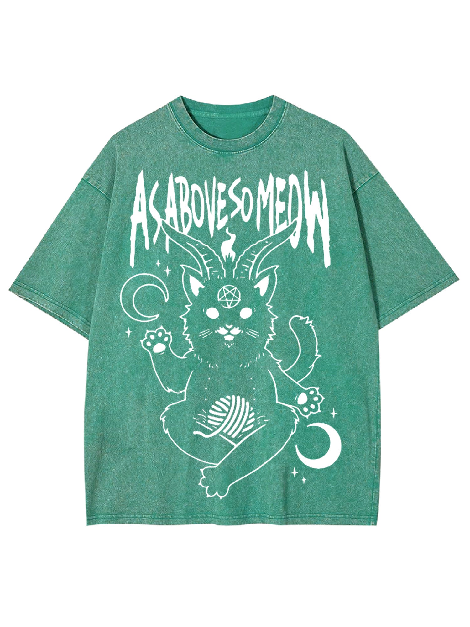 As Above So Meow Washed Tshirt