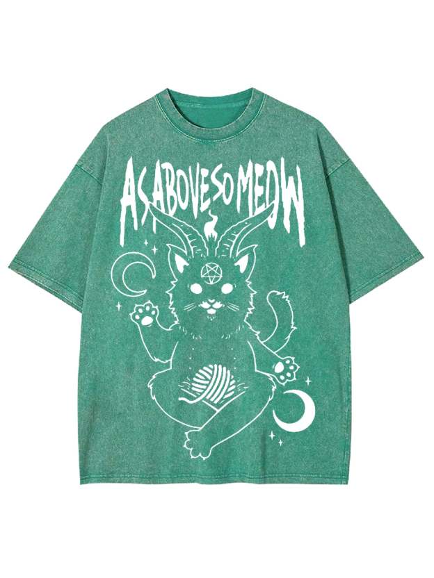 As Above So Meow Washed Tshirt