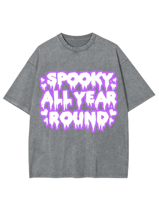 Spooku All Year Round Washed Tshirt
