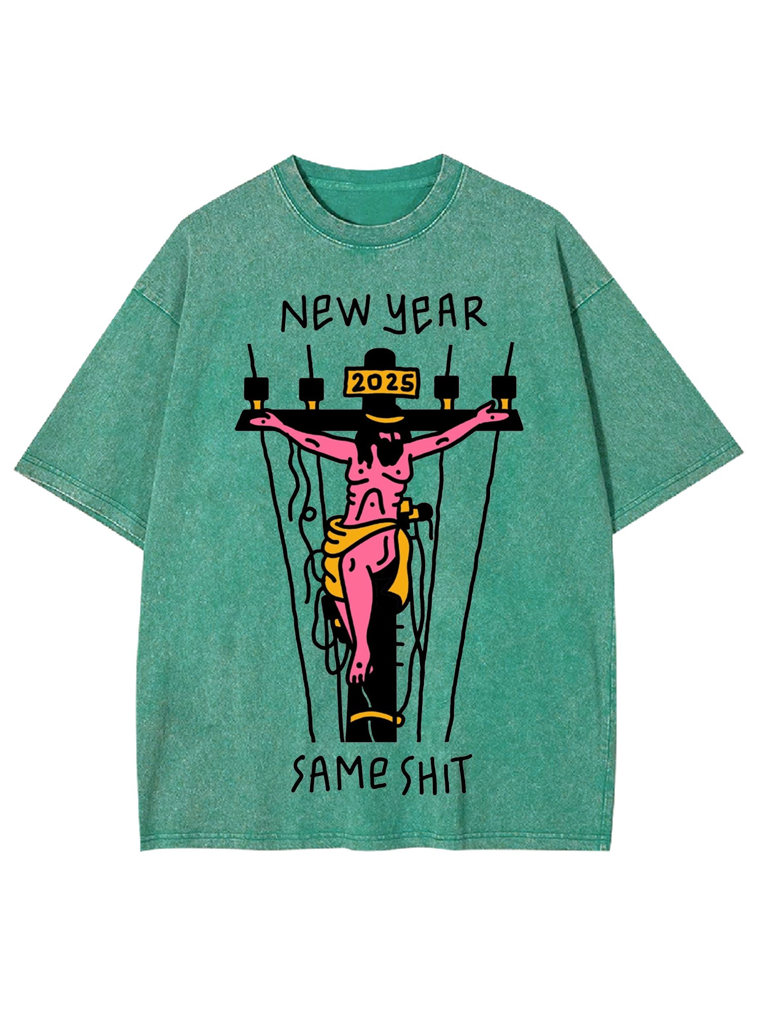 New Year Same Shit Washed Tshirt