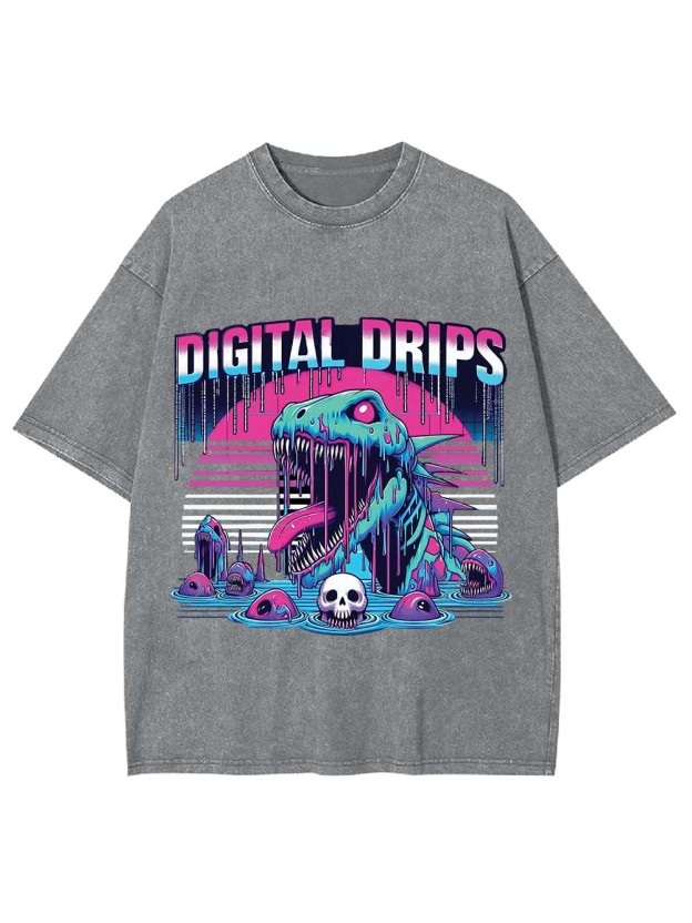 Digital Drips Washed Tshirt