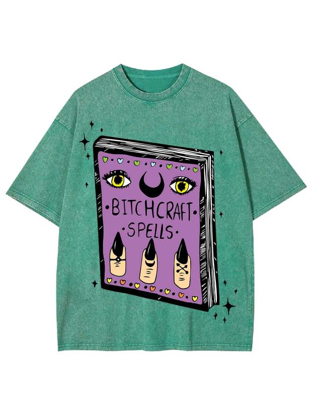 Bitchcraft Spells Washed Tshirt