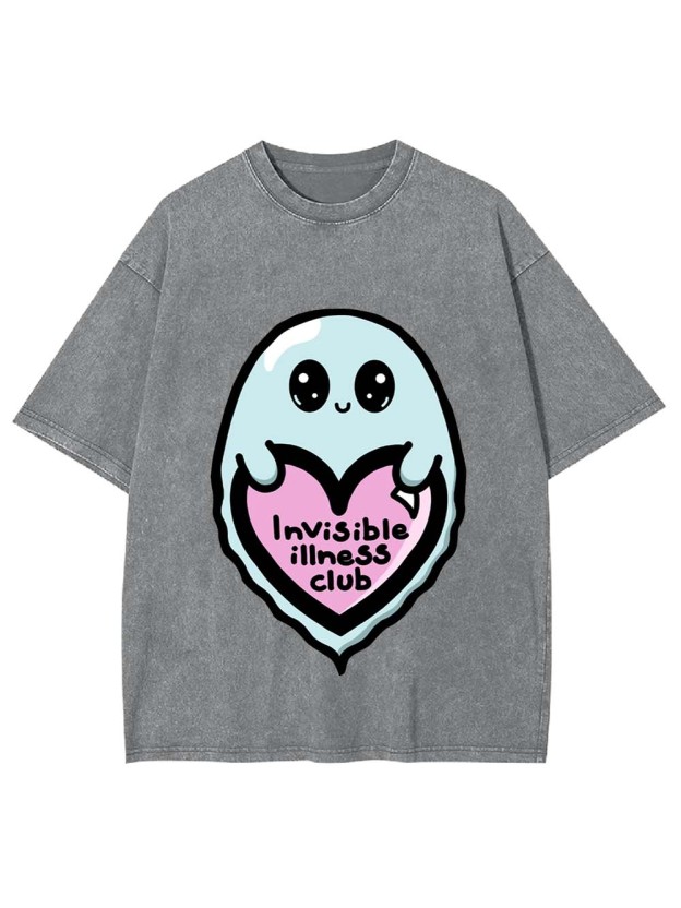 Invisible Illness Club Washed Tshirt