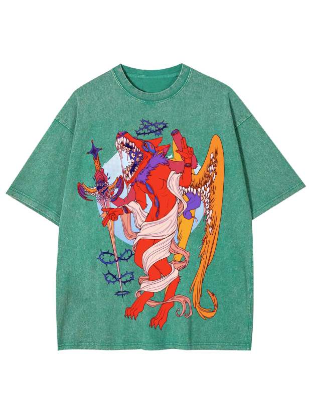Divine Beast Of Chaos Washed Tshirt