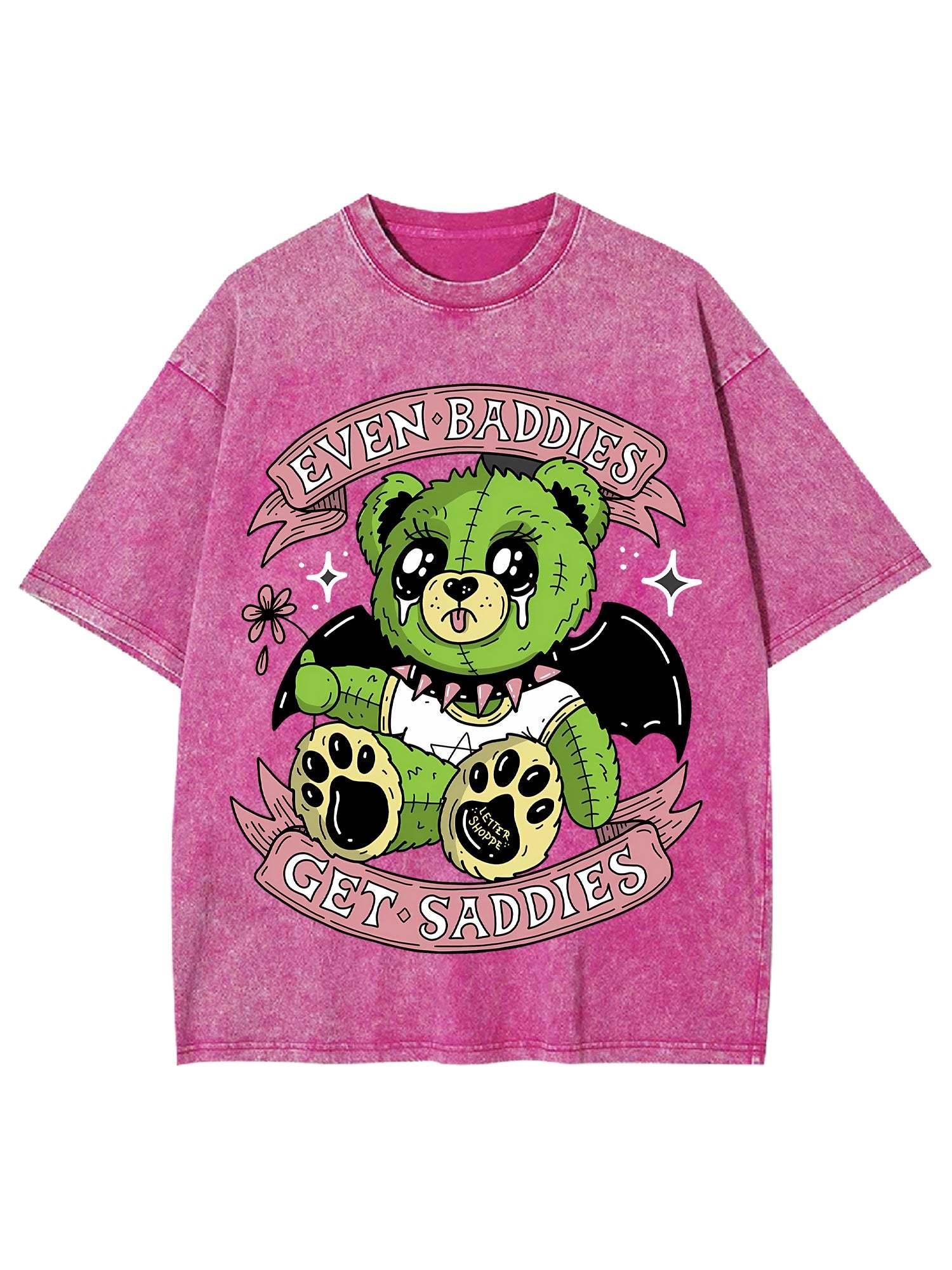 Even Baddies Get Saddies Washed Tshirt