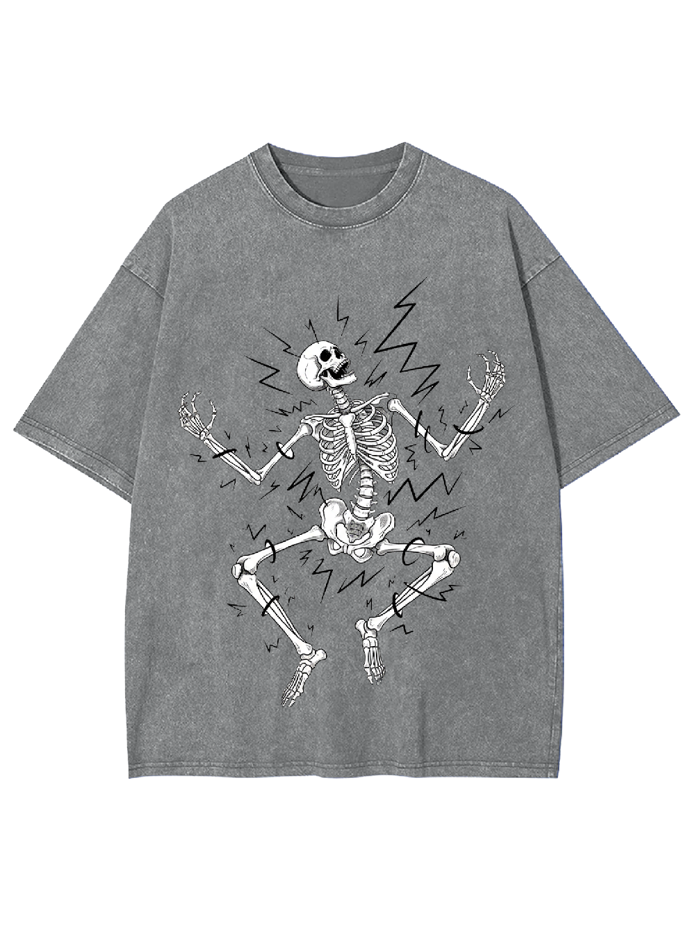 Electric Shock Skeleton Washed Tshirt