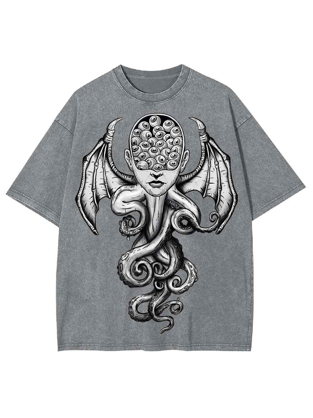 Octopus-Woman Hybrid Washed Tshirt
