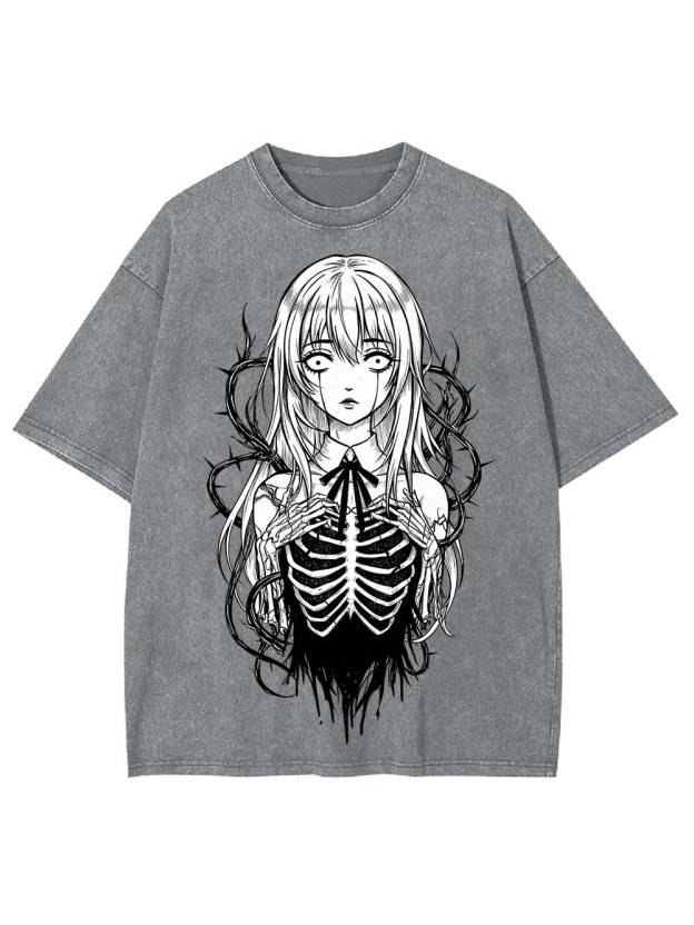 Spirit of the Skeleton Girl Washed Tshirt