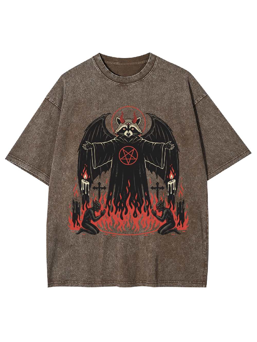 Infernal Raccoon Washed Tshirt